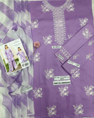 3pc Embroidred Lawn