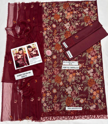 3pc Embroidred Lawn