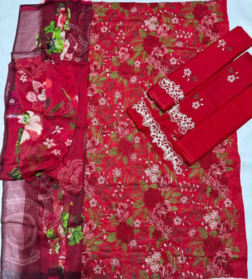 3pc Embroidred Lawn