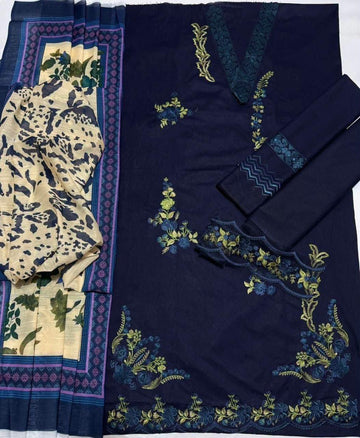 3pc Embroidred Lawn
