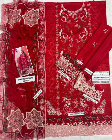 3pc Embroidred Lawn