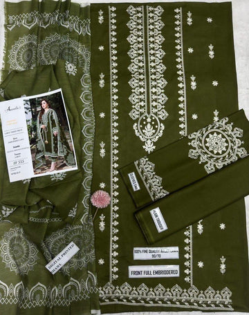 3pc Embroidred Lawn