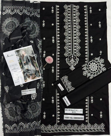 3pc Embroidred Lawn