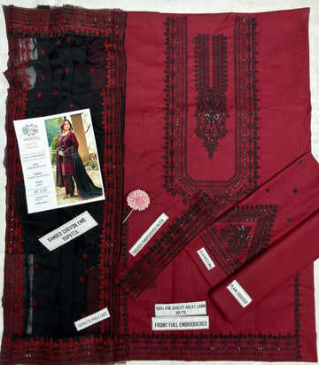 3pc Embroidred Lawn
