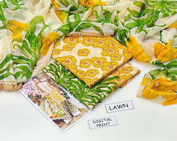 Print lawn 3pc Suit