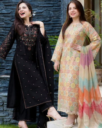 Embroidered Lawn 3pc suit